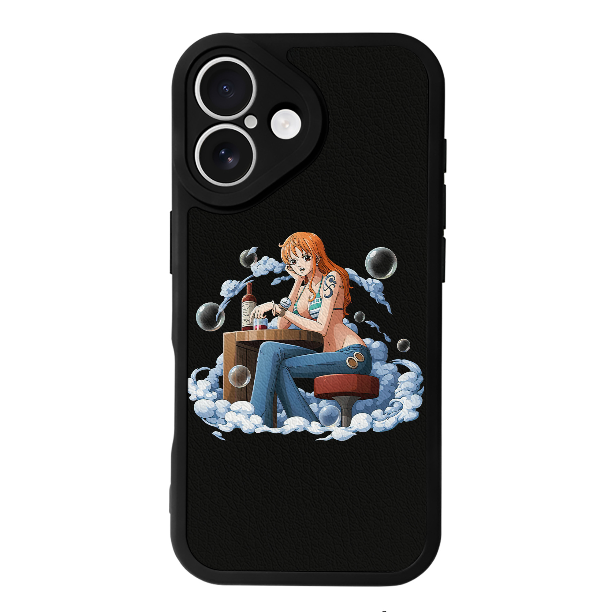 （画像用） ワンピース ナミ ONE PIECE Nami 【iPhone 16シリーズ対応】シリコンスマホケース（レザー調） 材質：シリコン
